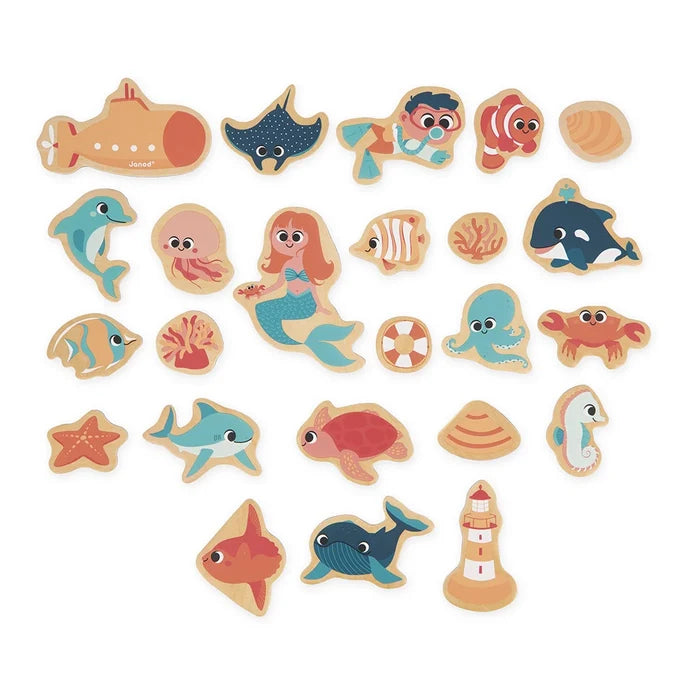 Janod 24pc Sea Life Magnets