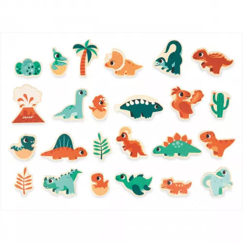 Janod 24pcs Dino Magnets