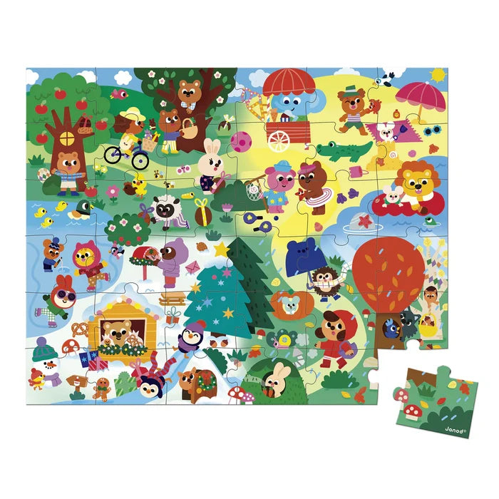 Janod 36pc Puzzle - Four Seasons