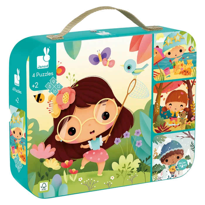 Janod 4 in 1 Progressive Puzzles - Seasons