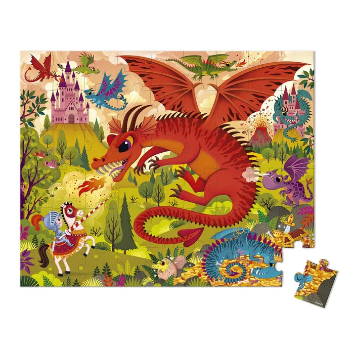 Janod 54pc Puzzle - Kingdom of Dragons