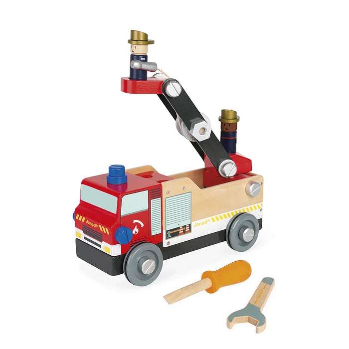 Janod Brico'Kids - Fire Truck to Build