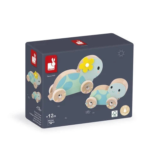 Janod Set of 2 Pure Pushing Turtles