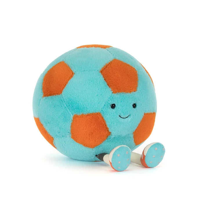 Jellycat Amuseables Soccer Ball - Blue/Orange