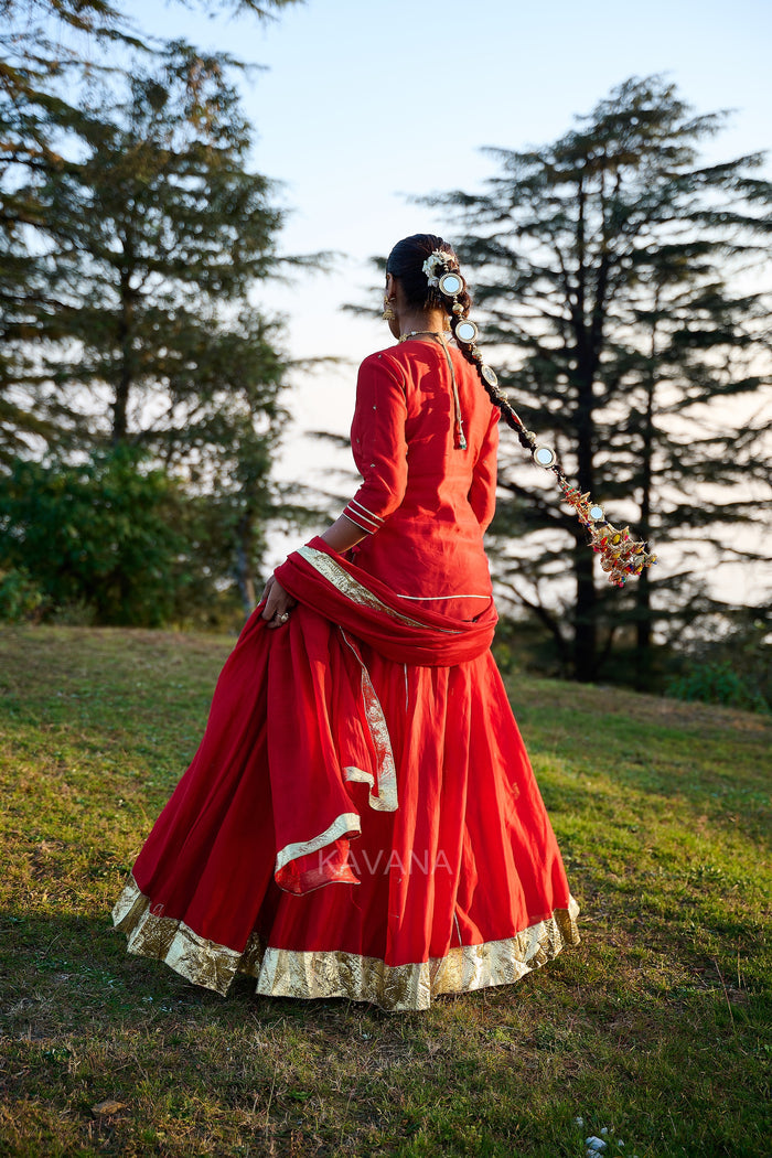 Jhirni Lehenga Set