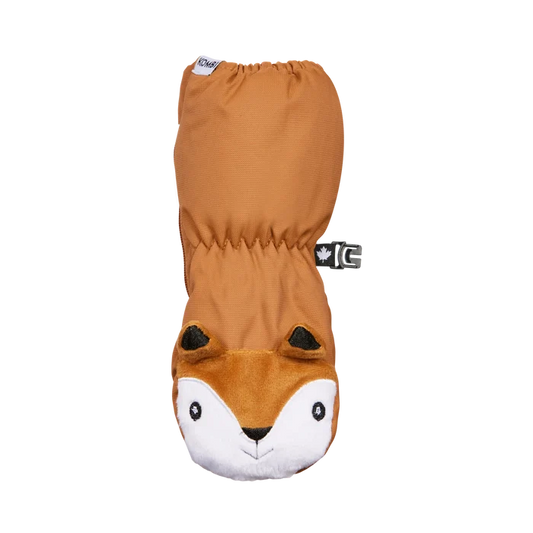 Kombi Sherpa Animal Infant Mittens - Latte Fox