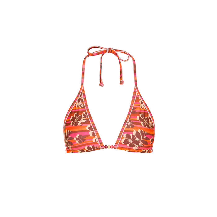 Kulani Kinis Double Bind Triangle Bikini Top - Sunkissed Stripe (Tropic Tours Collection)