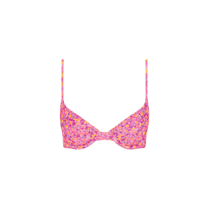 Kulani Kinis Slim Underwire Bra Bikini Top - Gelato Bloom (Hibiscus Stereo Collection)
