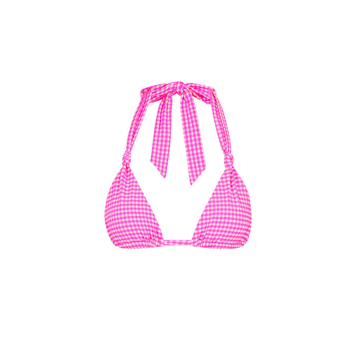Kulani Kinis Soft Knot Halter Bikini Top - Pink Diva (Pocket Paradise Collection) by Kulani Kinis
