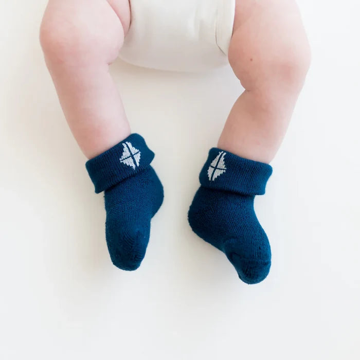 Kyte Baby Baby Socks 3-Pack - Cool - Cloud/ Stream/ Tahoe