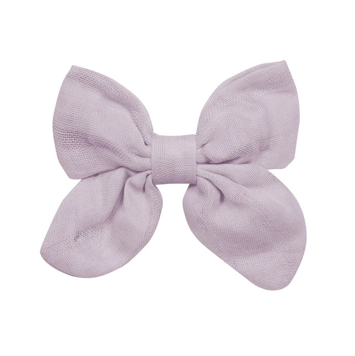 Kyte Baby Bamboo Muslin Alligator Clip Bow - Wisteria