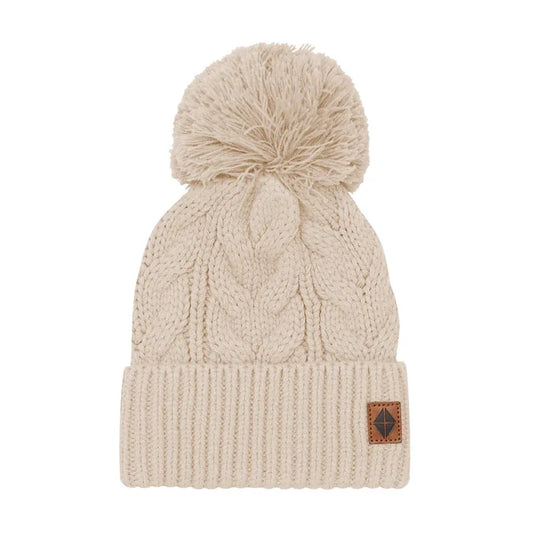 Kyte Baby Chunky Cable Knit Beanie  - Almond