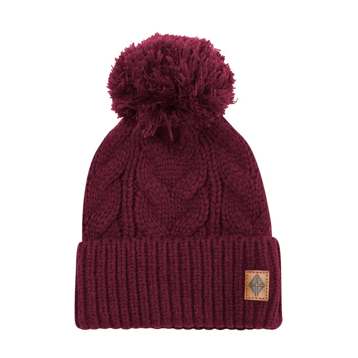 Kyte Baby Chunky Cable Knit Beanie  - Burgundy