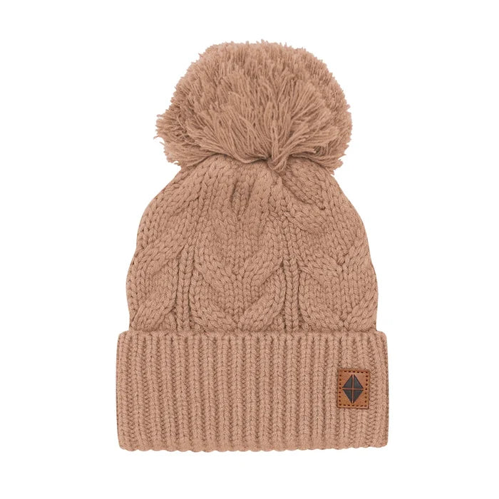 Kyte Baby Chunky Cable Knit Beanie  - Latte