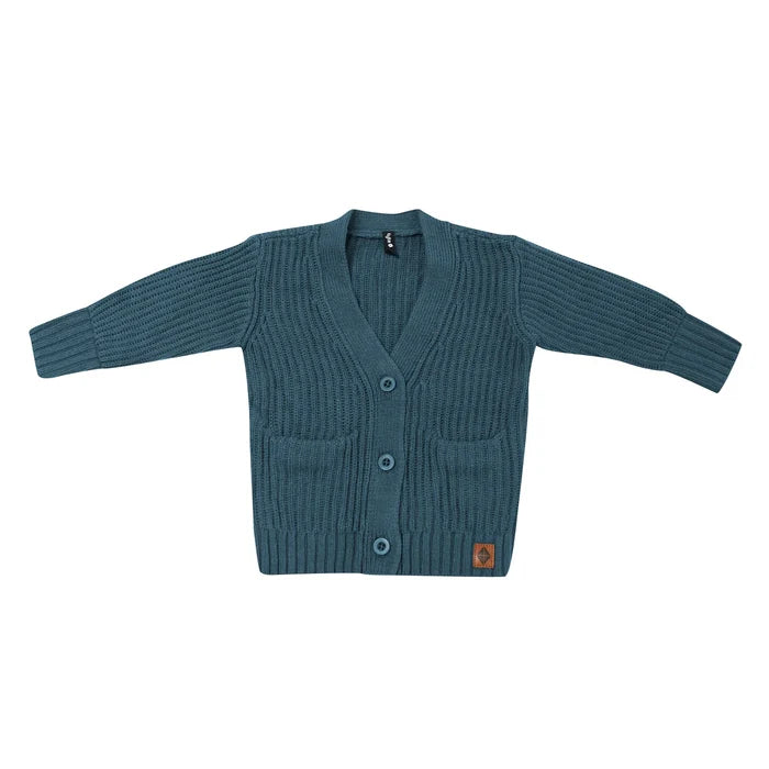 Kyte Baby Chunky Knit Oversized Cardigan - Atlantic
