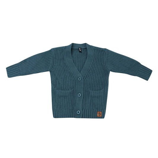 Kyte Baby Chunky Knit Oversized Cardigan - Atlantic