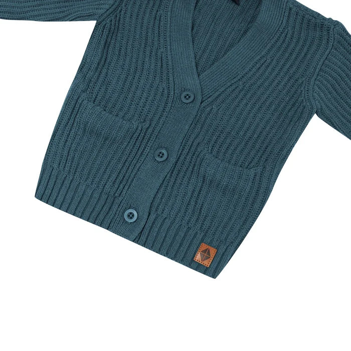 Kyte Baby Chunky Knit Oversized Cardigan - Atlantic
