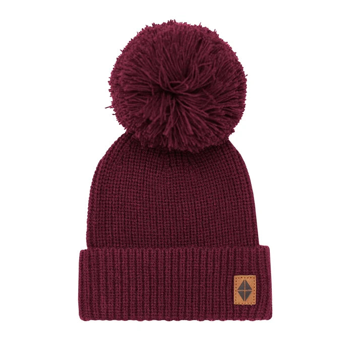 Kyte Baby Chunky Knit Pom Beanie - Burgundy