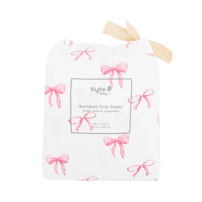Kyte Baby Crib Sheet - Bow