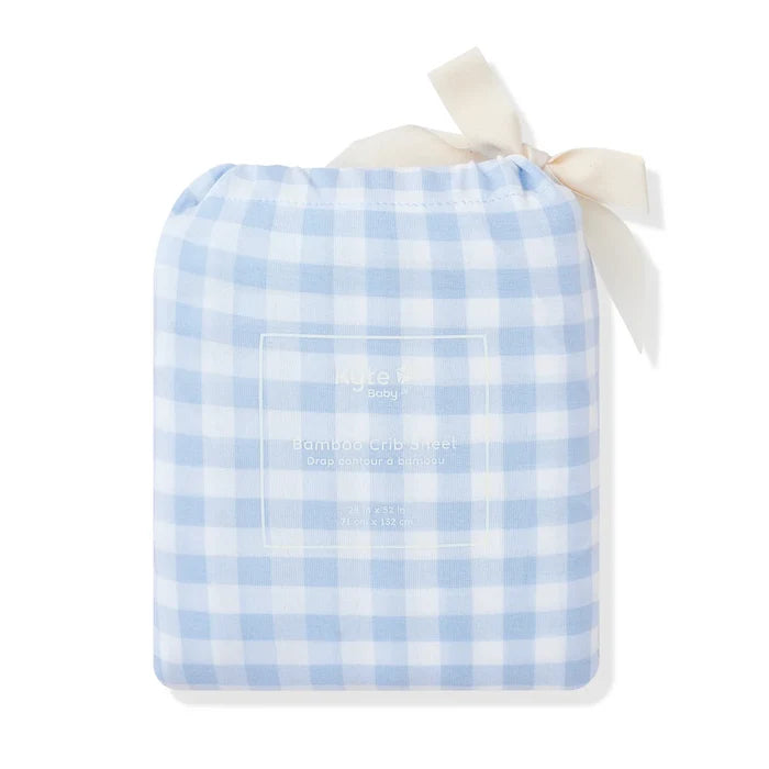 Kyte Baby Crib Sheet - Gingham Breeze