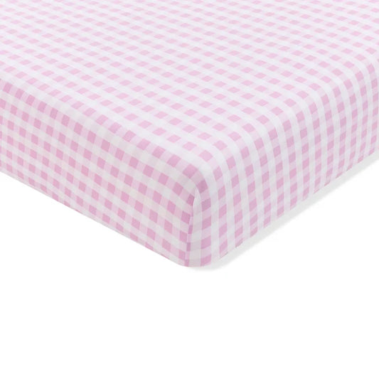 Kyte Baby Crib Sheet - Gingham Thistle