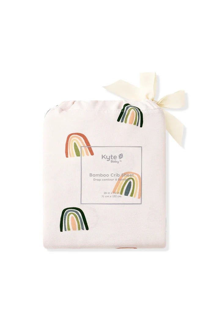 Kyte Baby Crib Sheet - Retro Rainbow
