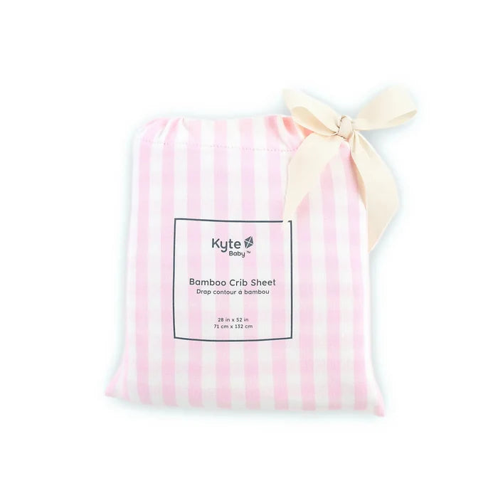 Kyte Baby Crib Sheet - Small Sakura Stripes