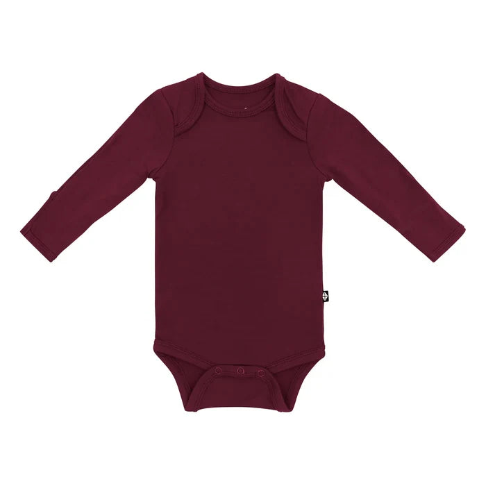 Kyte Baby Long Sleeve Bodysuit - Burgundy