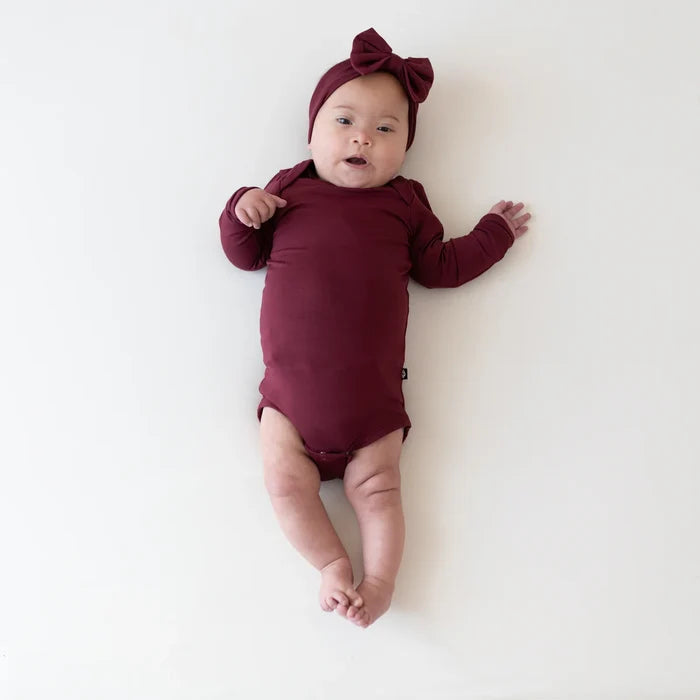 Kyte Baby Long Sleeve Bodysuit - Burgundy