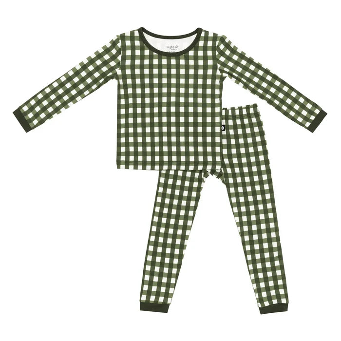 Kyte Baby Long Sleeve Pajama Set - Gingham Fir