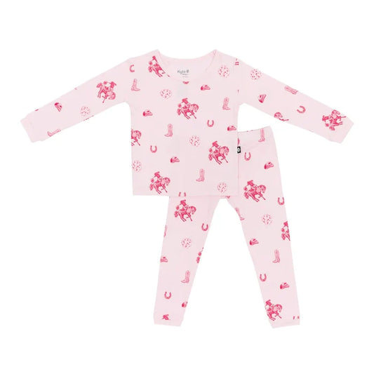Kyte Baby Long Sleeve Toddler Pajama Set - Disco Cowgirl