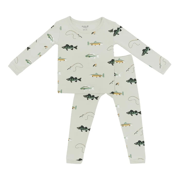 Kyte Baby Long Sleeve Toddler Pajama Set - Fishing
