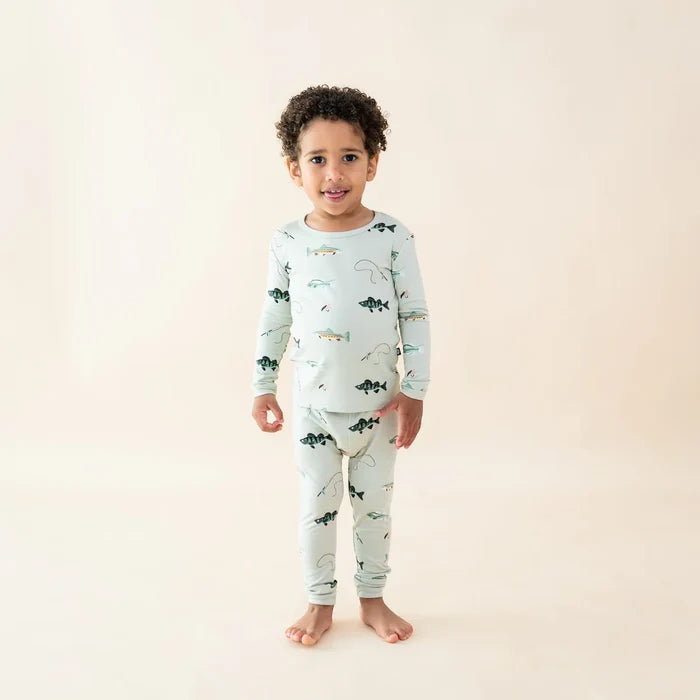 Kyte Baby Long Sleeve Toddler Pajama Set - Fishing