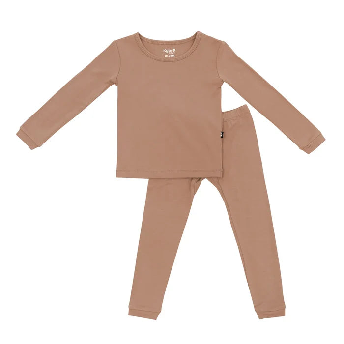 Kyte Baby Long Sleeve Toddler Pajama Set - Latte