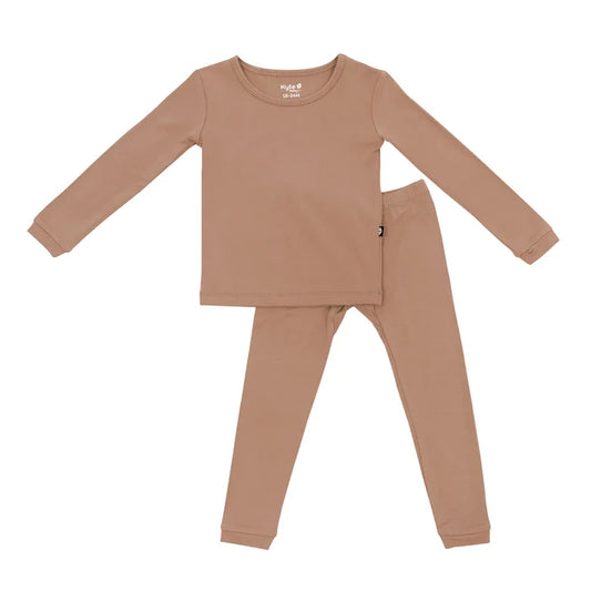 Kyte Baby Long Sleeve Toddler Pajama Set - Latte