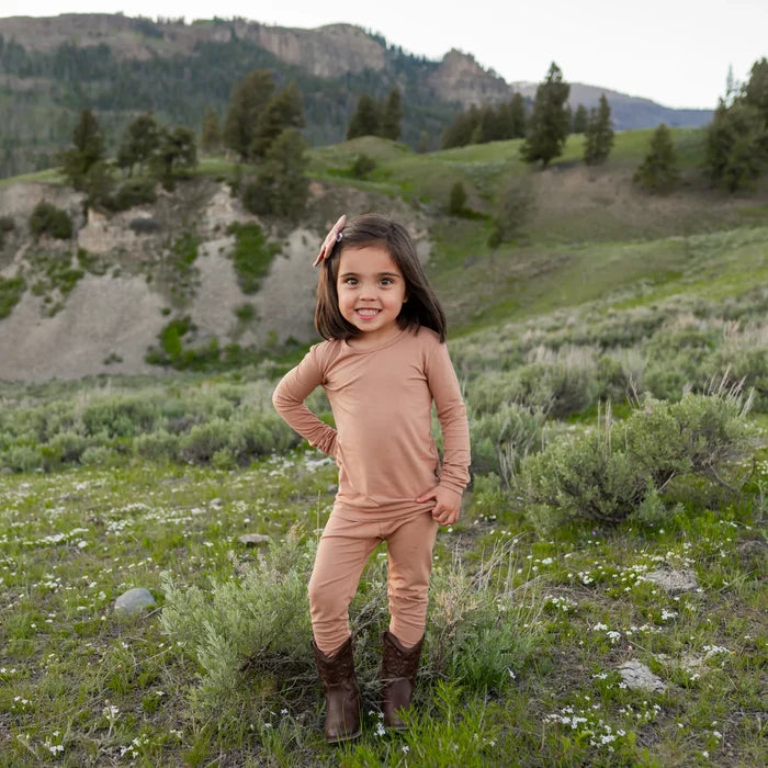 Kyte Baby Long Sleeve Toddler Pajama Set - Latte