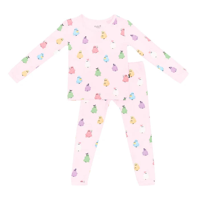 Kyte Baby Long Sleeve Toddler Pajama Set - Pastel Ghost