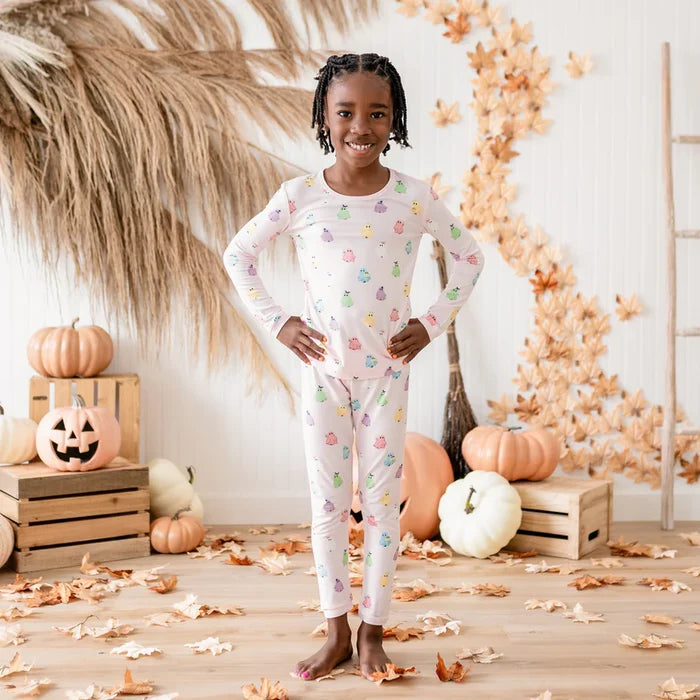 Kyte Baby Long Sleeve Toddler Pajama Set - Pastel Ghost