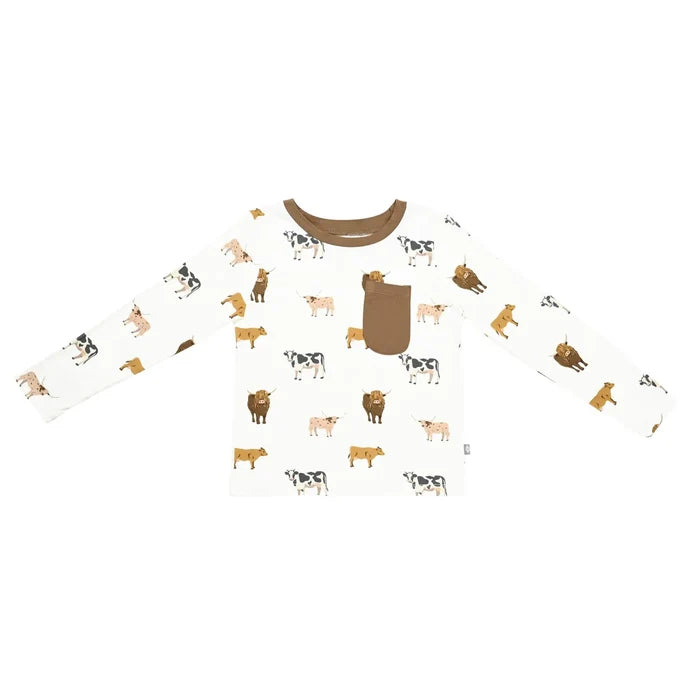 Kyte Baby Long Sleeve Toddler Tee - Moo