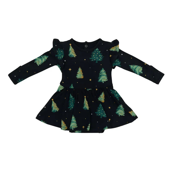 Kyte Baby Long Sleeve Twirl Bodysuit Dress - Twinkle Tree