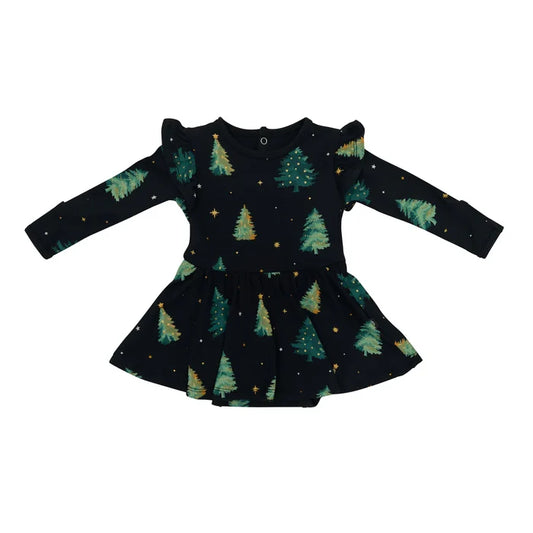 Kyte Baby Long Sleeve Twirl Bodysuit Dress - Twinkle Tree