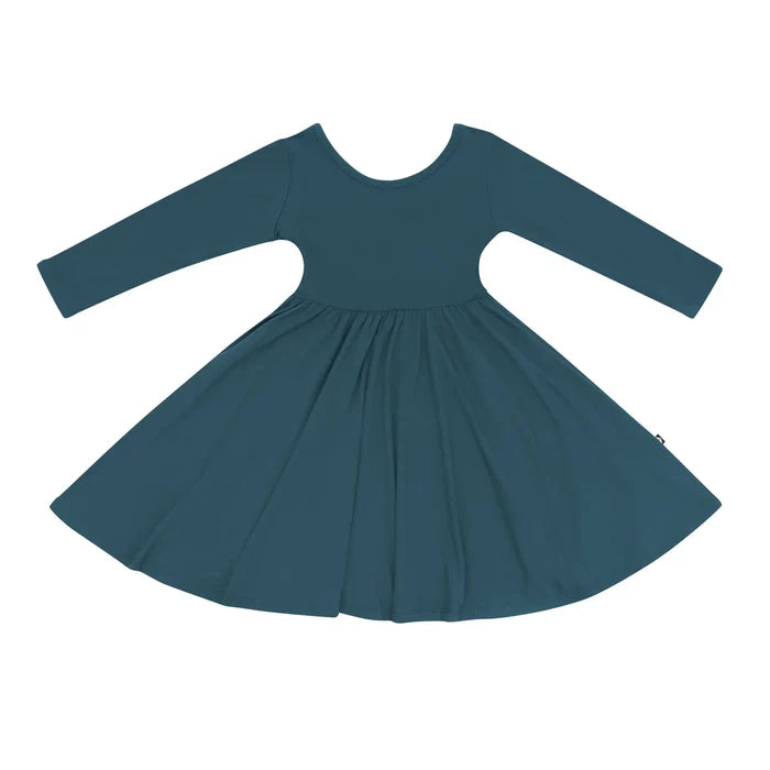 Kyte Baby Long Sleeve Twirl Dress - Atlantic