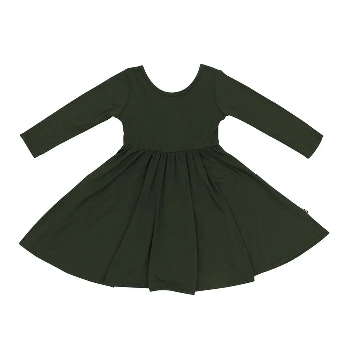 Kyte Baby Long Sleeve Twirl Dress - Fir