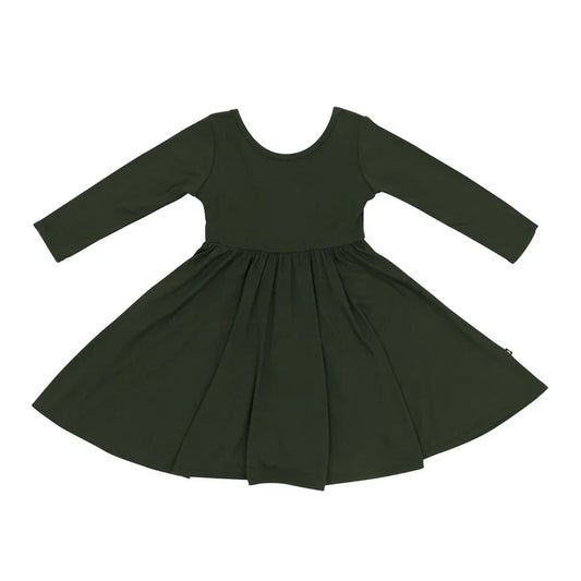 Kyte Baby Long Sleeve Twirl Dress - Fir