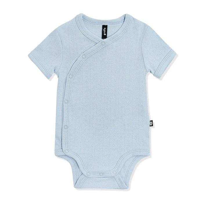 Kyte Baby Pointelle Kimono Bodysuit - Breeze