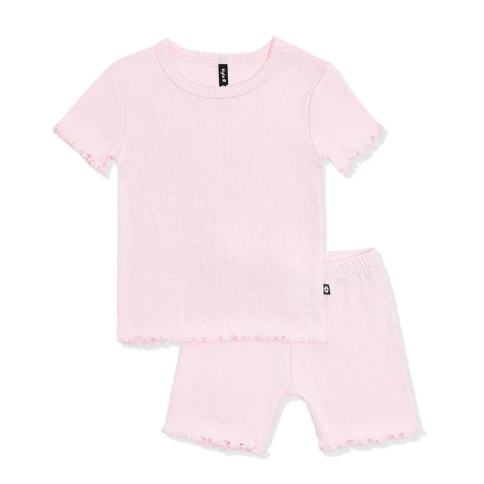 Kyte Baby Pointelle Short Sleeve Set - Sakura