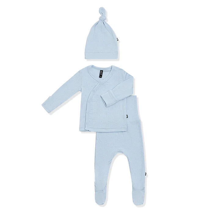 Kyte Baby Pointelle Take Me Home Set with Cap - Breeze
