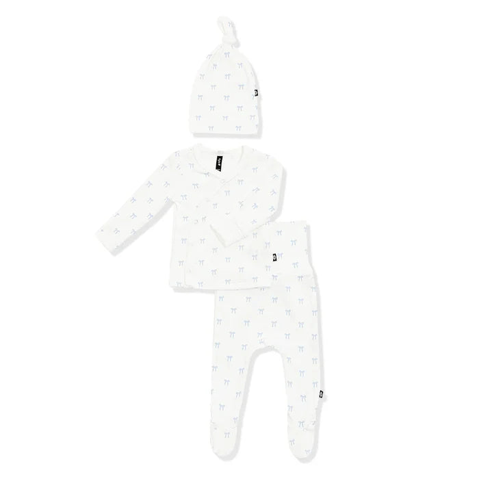 Kyte Baby Pointelle Take Me Home Set with Cap - Sweet Blue Bow