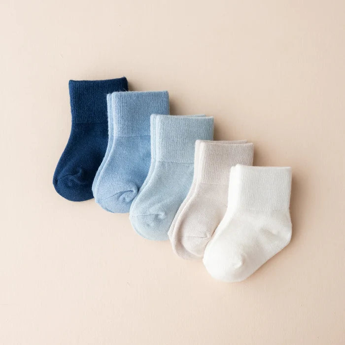 Kyte Baby Quarter Socks 5-Pack - Cool