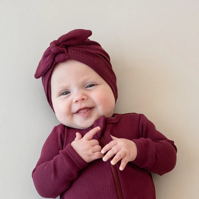 Kyte Baby Ribbed Headwrap - Burgundy